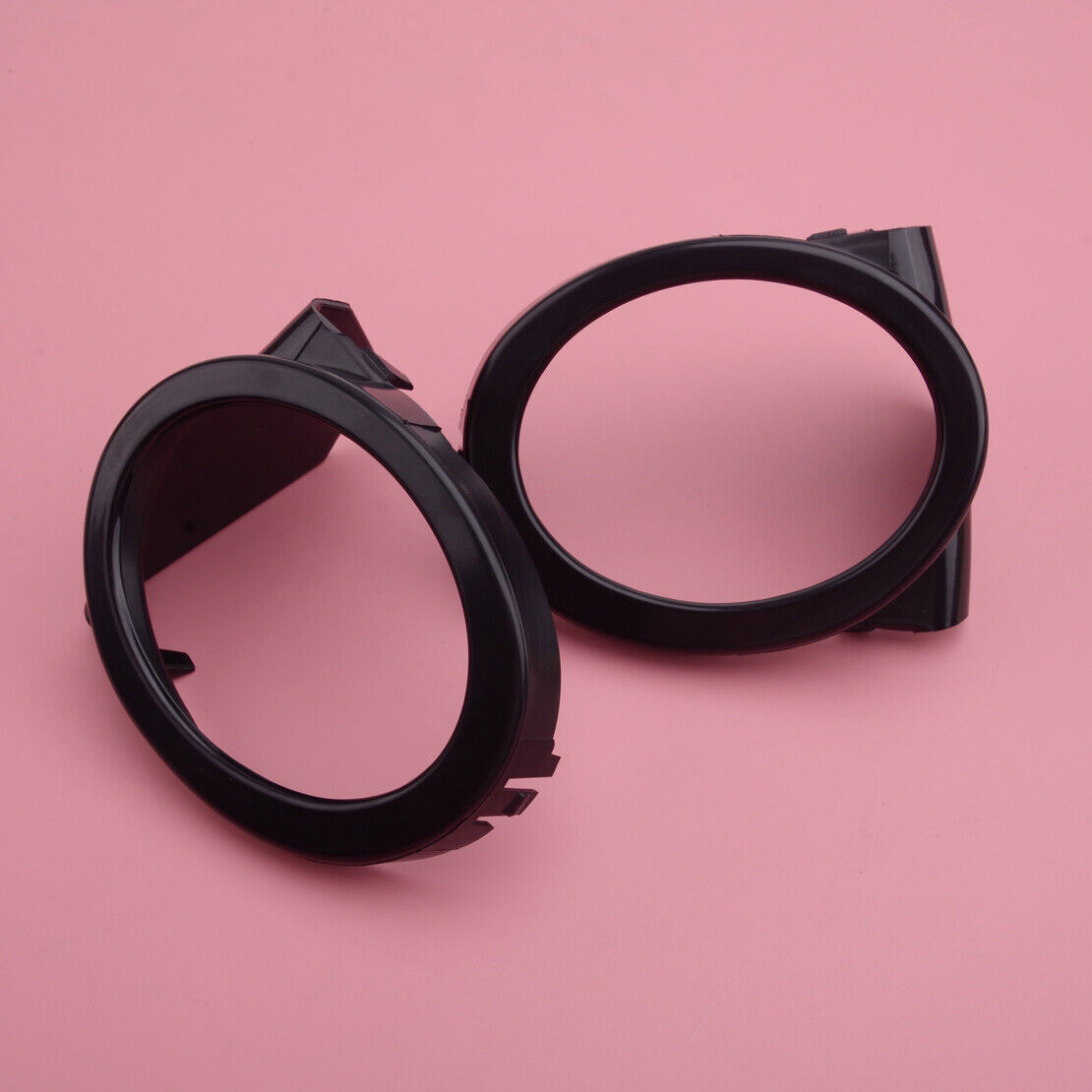 2pcs Fog Light Lamp Frame Cover Trim Ring Fit for BMW E46 M3 2001-2006 Black