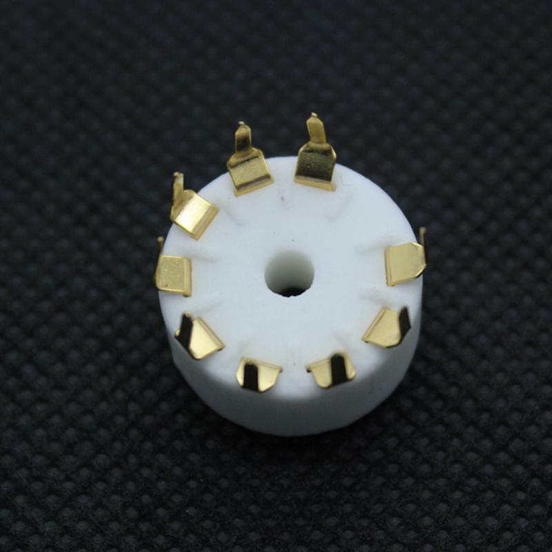 Ceramic Tube Socket Holder ECC83 12AY7 12AZ7 Small 9 Pin Outlet For 12AX7 12AU7
