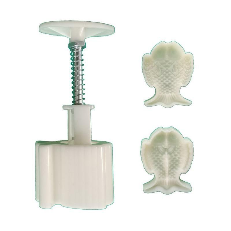 50g Moon Cake Mould Cartoon Fish Shaped DIY Baking Mould for Mid-Autumn Festival