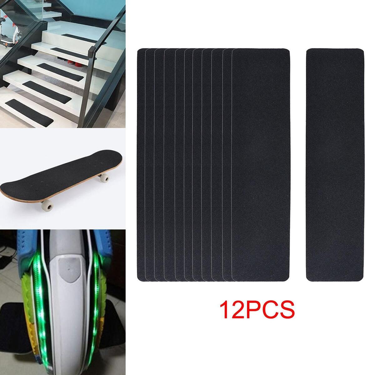 12x Non Slip Stair Treads Wear Resistant for Staircase Deck Skateboard