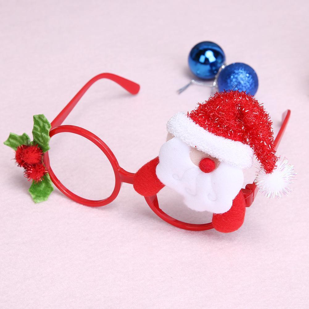 Christmas Sunglass Eyeglass Costume Eye Frame Party Decor(Santa Claus)
