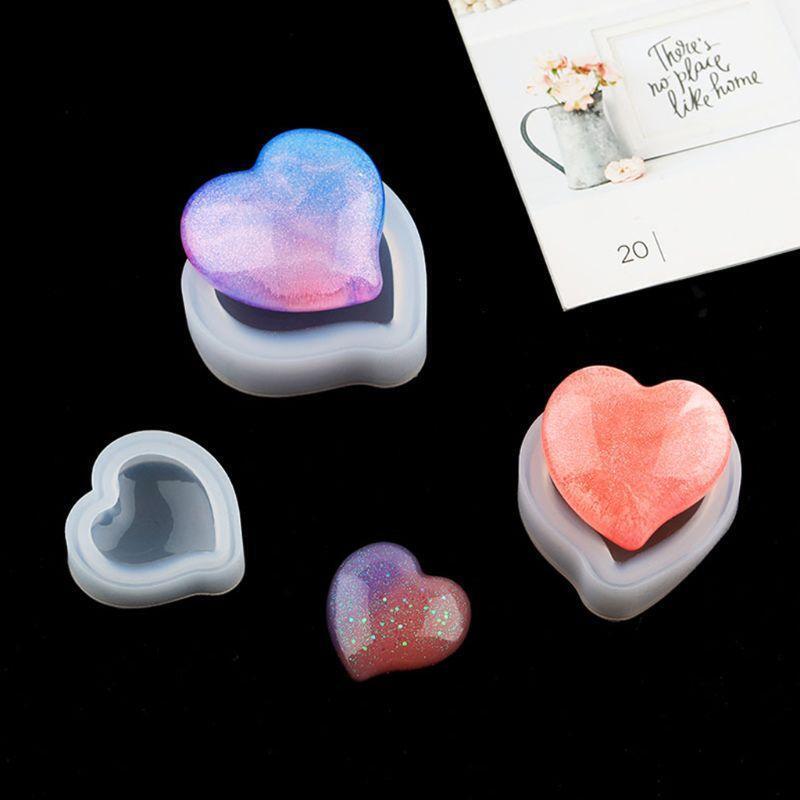 DIY Crystal Epoxy Mold Heart Shape Multi-spec Digital Game Silicone Mould