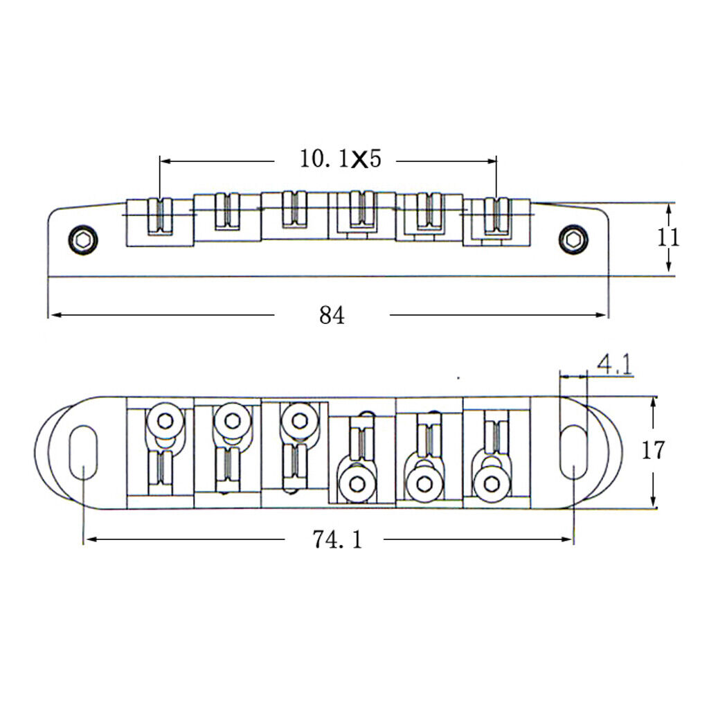 Tremolo Bridge Tailpiece & Roller Saddle  Bridge for LP SG Black