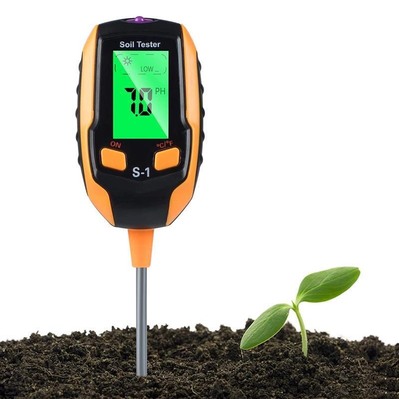 4-in-1 Soil Tester Moisture Light/PH/Temperature Humidity Tester for Flowers