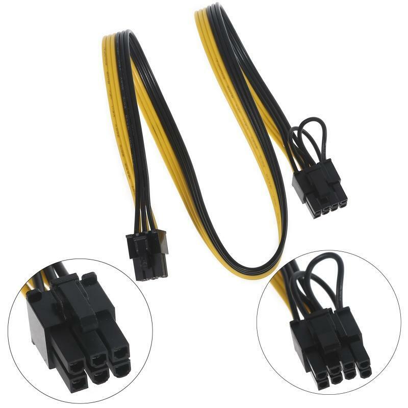 50cm/19.69 in 8 Pin to 6 Pin Male PCI E Graphics Card Power Supply Adapter Cable