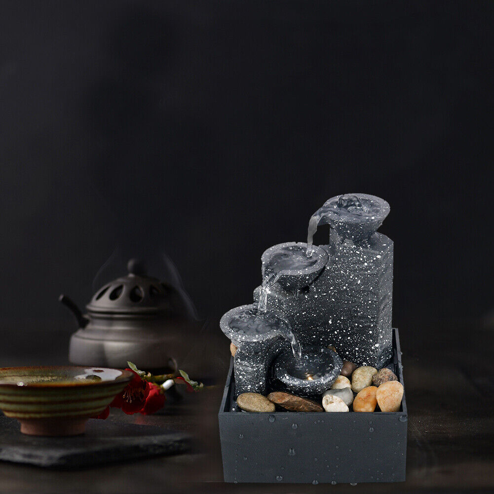 Water Fountain Desktop Ornaments Flowing Waterfall Gather Luck Feng Shui