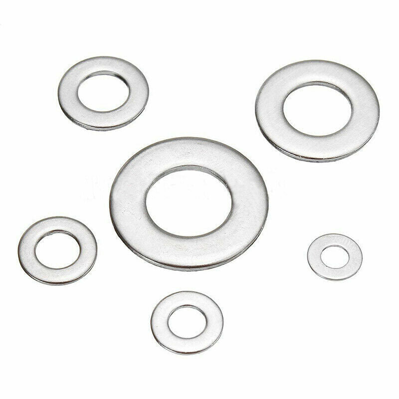 105pcs Stainles Steel Washers Metric Flat Washer Screws Kit M3 M4 M5 M6 M8 M10