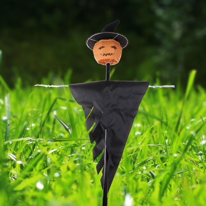 Pumpkin Party Outdoor Scarecrow and Ground Pile Decoration Glowing Scary Prop