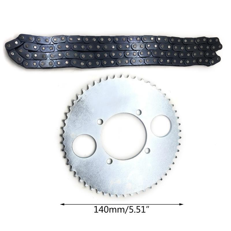 T8F 54T Tooth Rear Dirve Sprocket Cog With 116 Links Chain For Bike Gas Scooter
