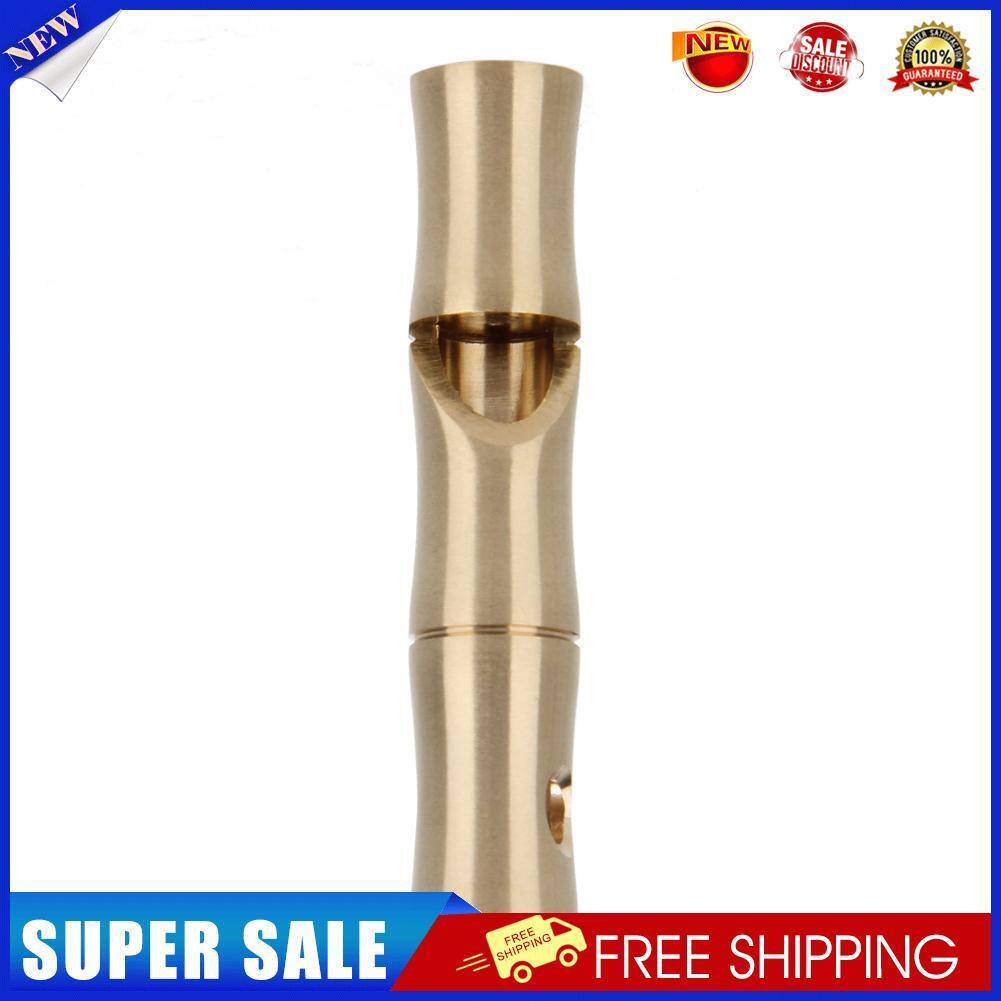 Brass Bamboo Shape Key Chain Whistle SOS Survival EDC Tool