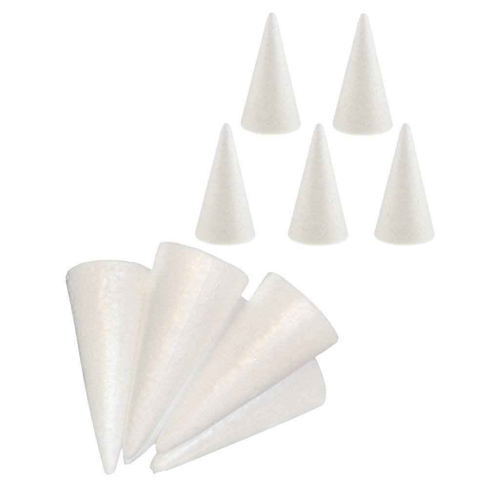 10 Pieces Cone Shape DIY Christmas   Foam Material 100mm 150mm
