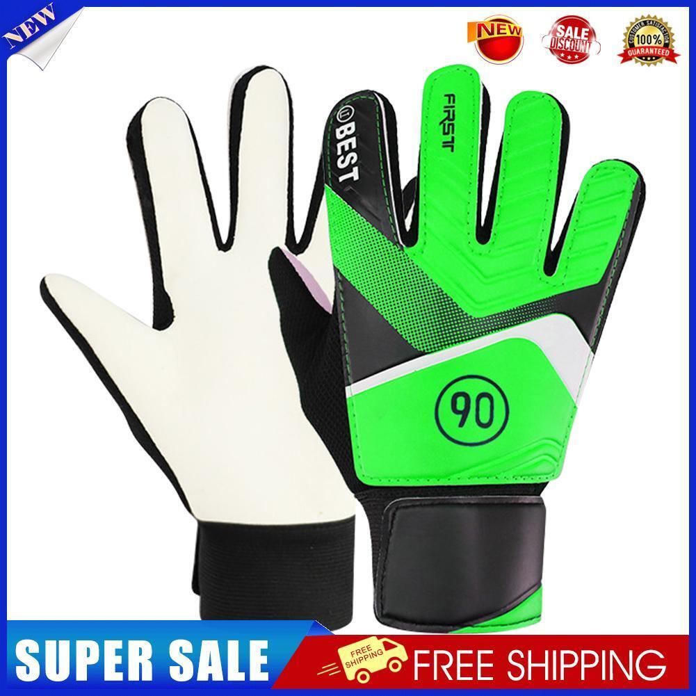 1 Pair Kids Soccer Goalkeeper Gloves Latex Football Hand Gloves (Size 7)