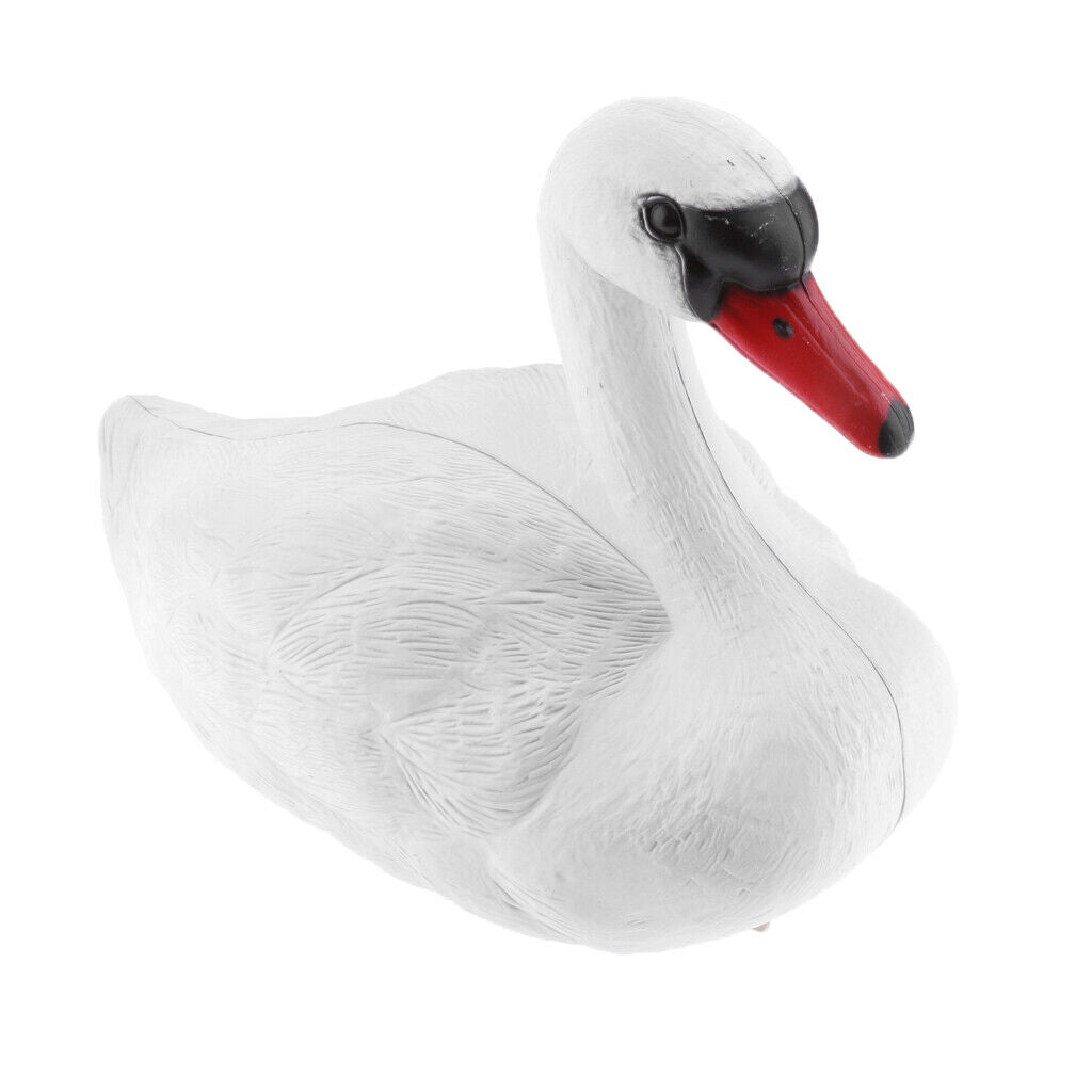 Realistic Plastic White Floating Swan Decoy Garden Scarer Hunting Shooting Decoy