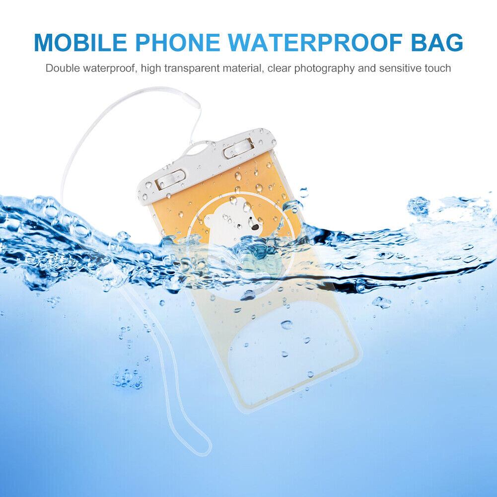 Universal Cartoon Phone Waterproof Bag Touch Screen Sealing Pouch (Bear)