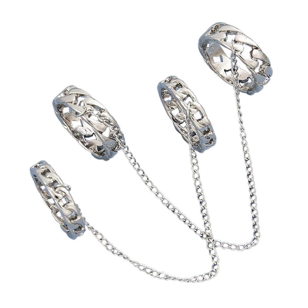 2 Pieces Ring Set Punk Ring  for  Men Ring Jewelry Girlfriend