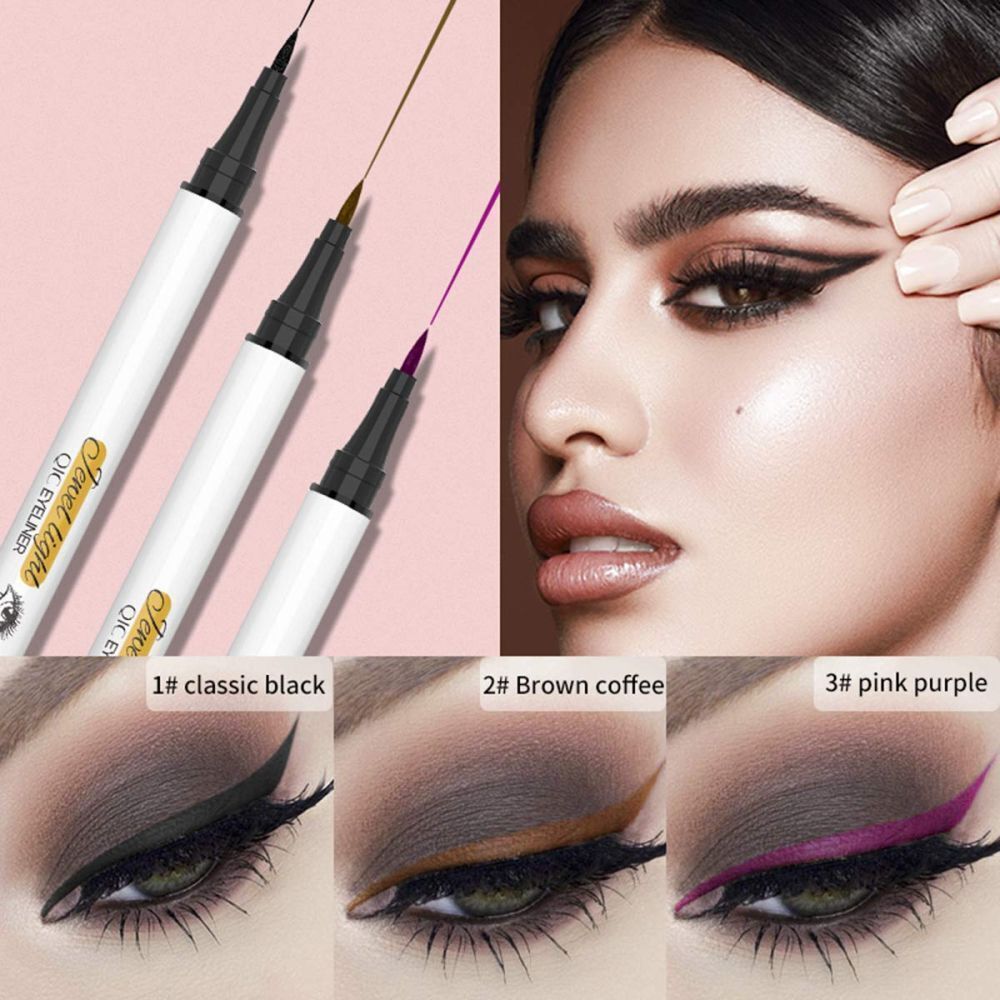 Long Lasting Quick-Drying Sweatproof Eyeliner Pen Colorful Waterproof Liquid