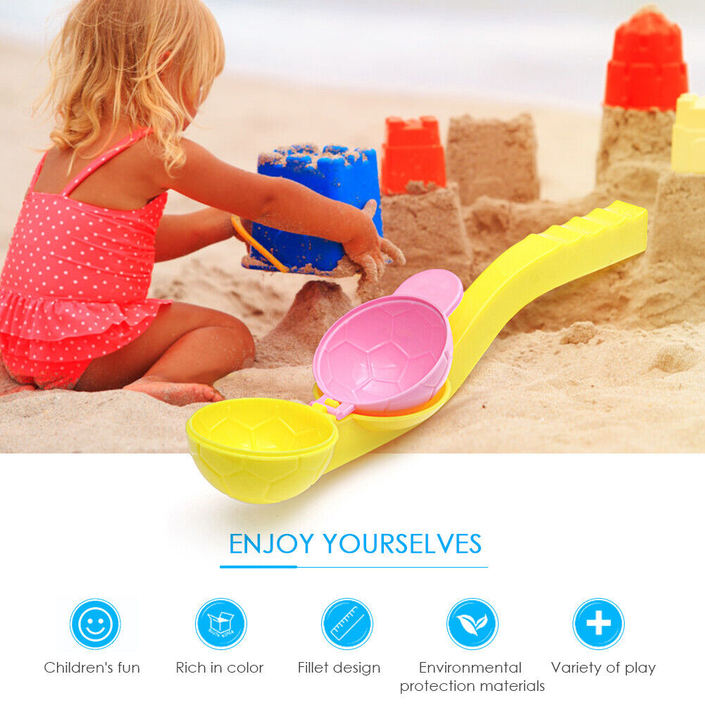 Football Shaped Snowball Maker Clip for Kids Winter Snowball Fight Random