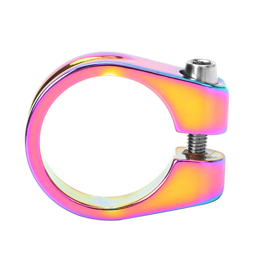 OUO MTB Bike Seat Clamp Ultralight Bicycle Colorful Seat Tube Clip (28.6mm)