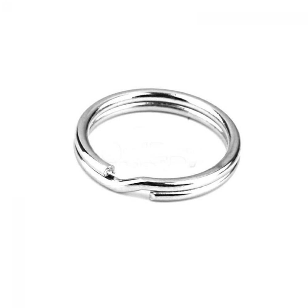 15mm Pocket Clasps Connectors Loop Hoop Split Key Ring KeyChain Stainless Steel