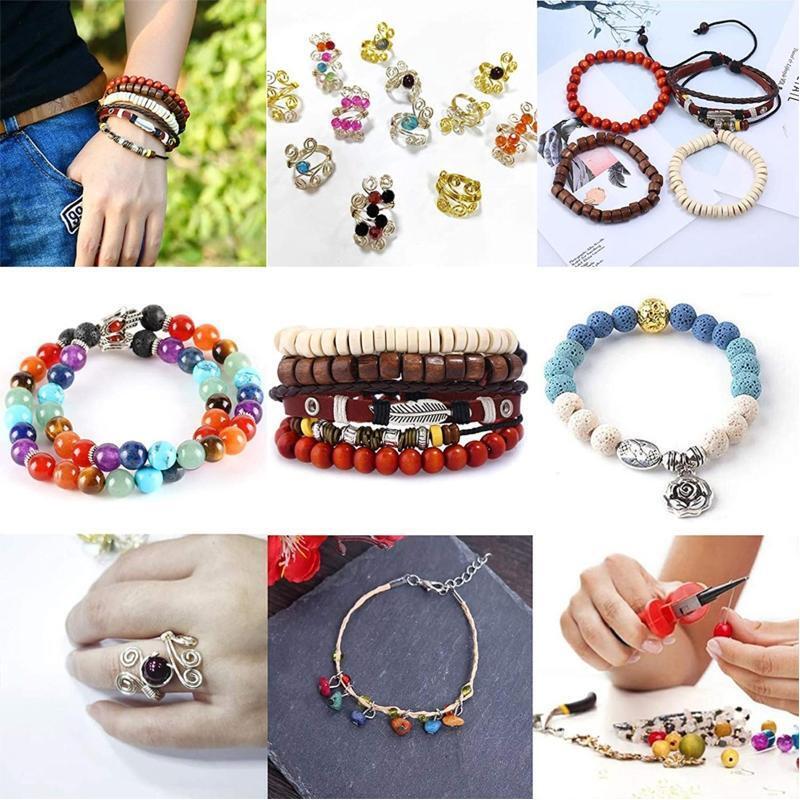 2456Pcs Jewelry Making Supplies Kit with Assorted Beads Charms Findings Pliers