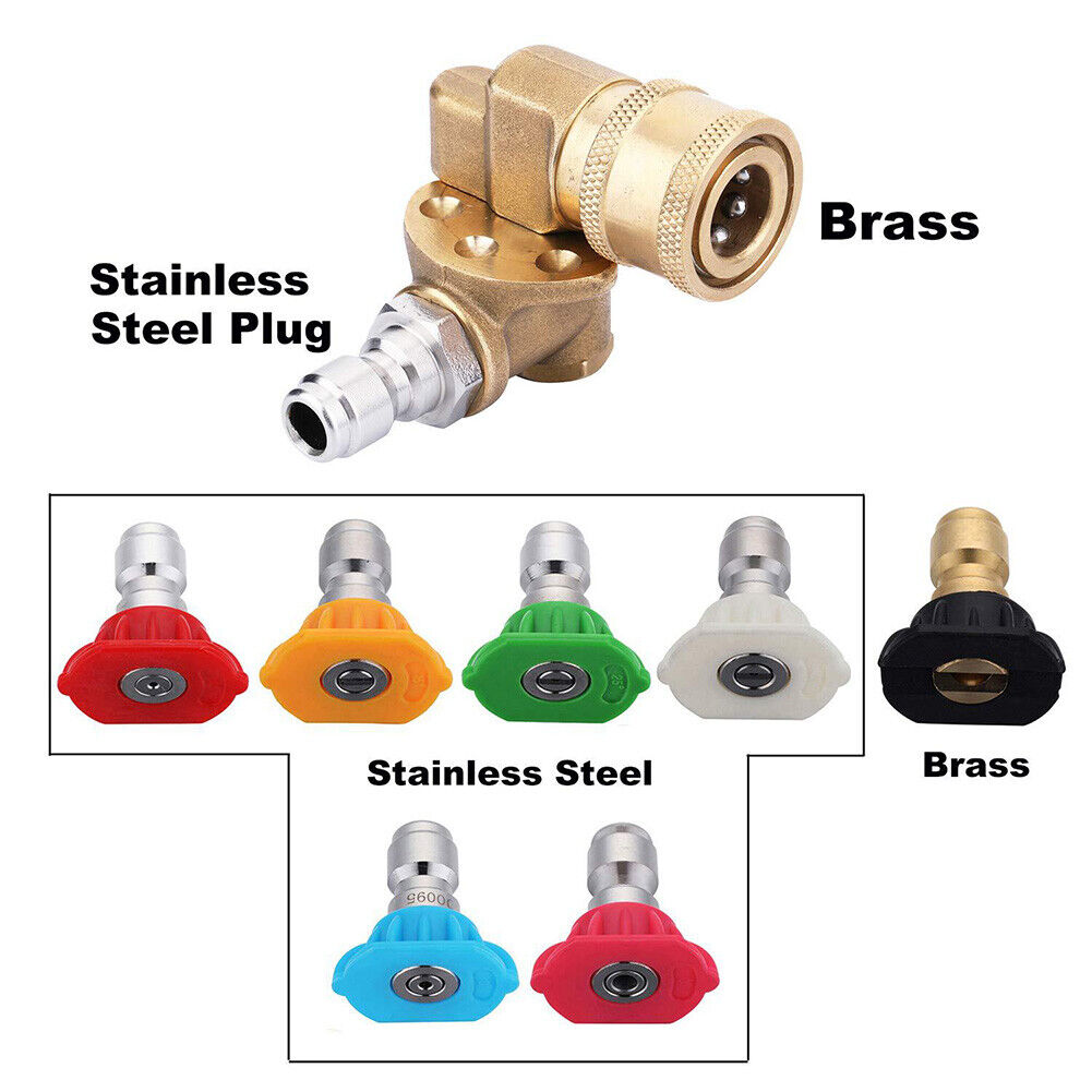 Pressure Washer Gun Adapter + Pivot Coupler + 7 Tips for Karcher K Series