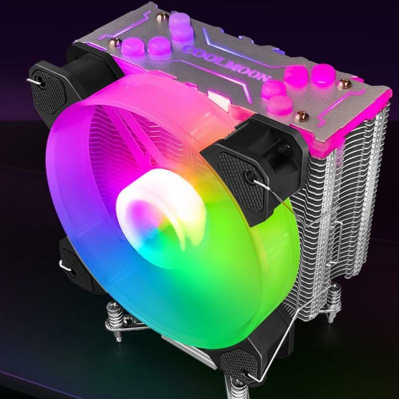 Aluminum 3 Pin CPU Cooler Radiator RGB Heat Sink Silent PC CPU Cooling Cooler