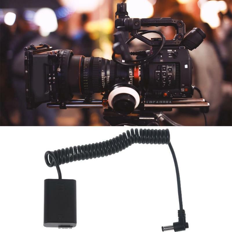 NP-FW50 Dummy Battery Pack Adapter DC 5.5x2.1mm Male Plug Coupler for Alpha A7