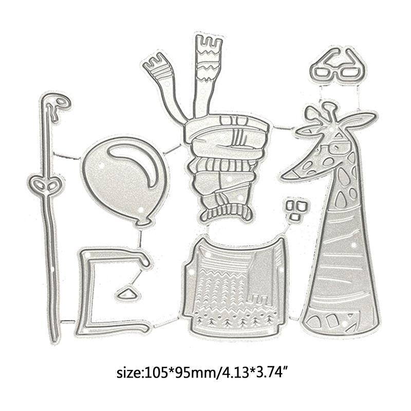 Giraffe Cutting Dies Metal Art Embossing Die Cuts for Kids Birthday Card Making