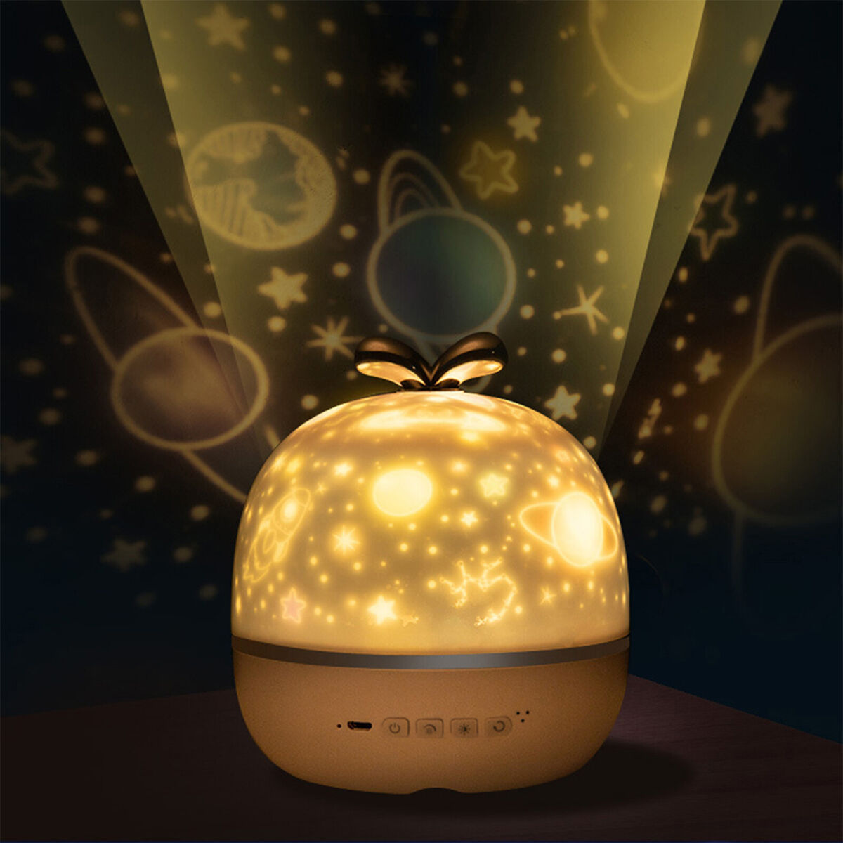 Projector Night Light with 10 Films for Kids Bedroom Star Sky Romantic Lamp