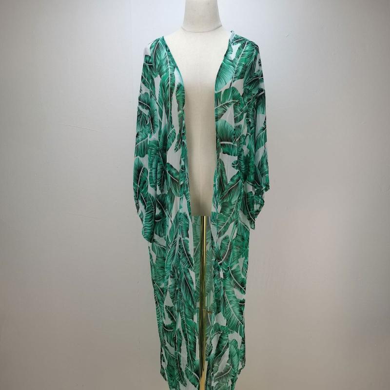 Fashion Women Chiffon Cardigan Flowy Beach Kimono Sun Protection Beach Cover Ups