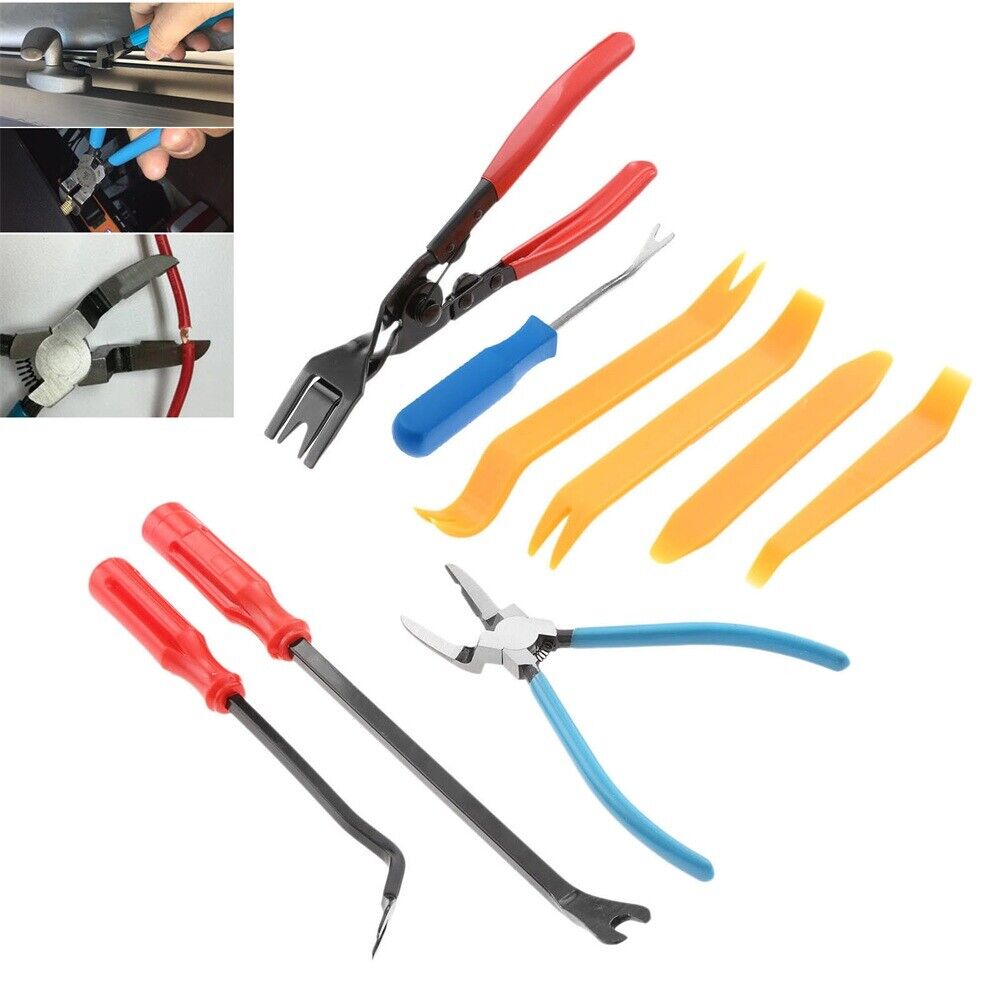 Set Reapir Tool Panel Removal Repair Open Pry Car Auto Dash Door Radio Trim 9pcs