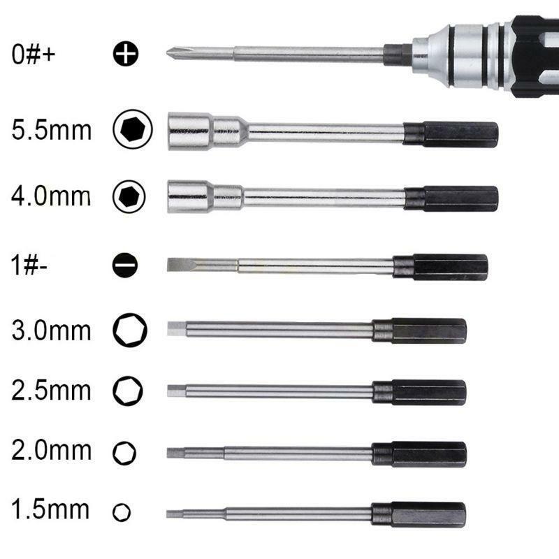 Multifunctional 8 in 1 Screwdriver Set RC Repair Tool Kit for RC Car Drone Plane