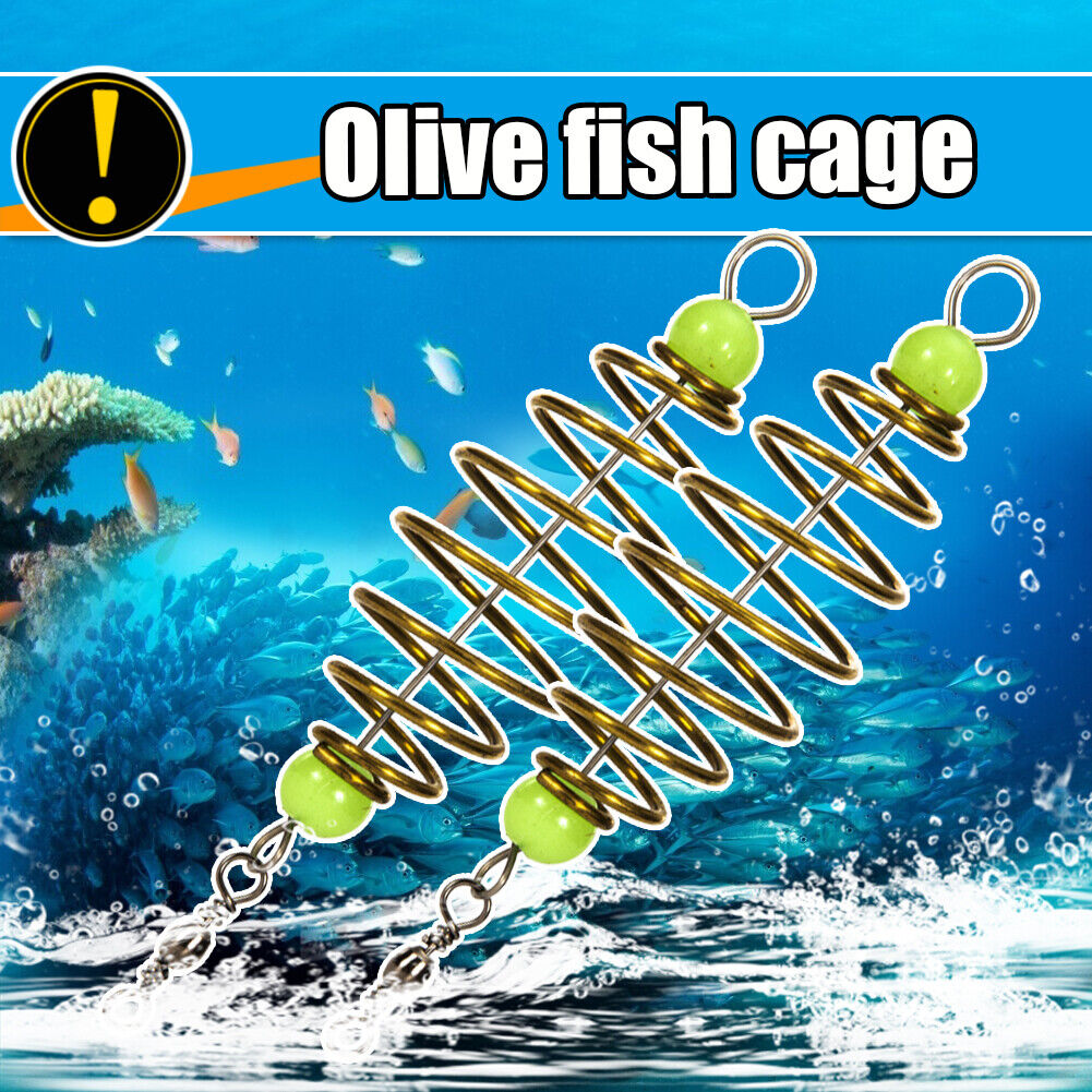 10pcs/Set Fishing Bait Spring Hanging Tackle Steel Feeder Fishing Tools