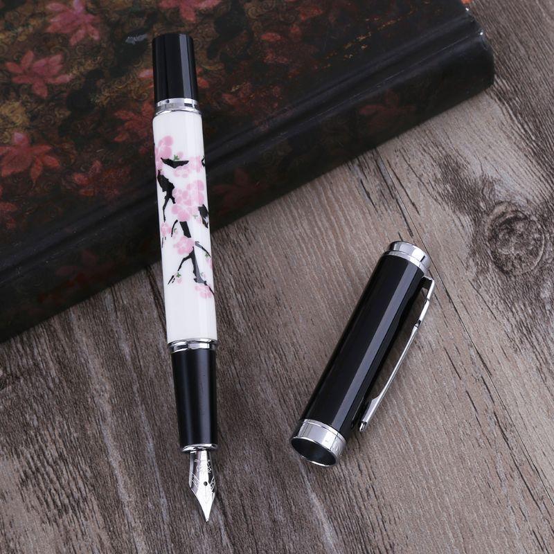 Fountain Pen Medium Nib 0.5mm Business Supplies For School Student Plum Blossom