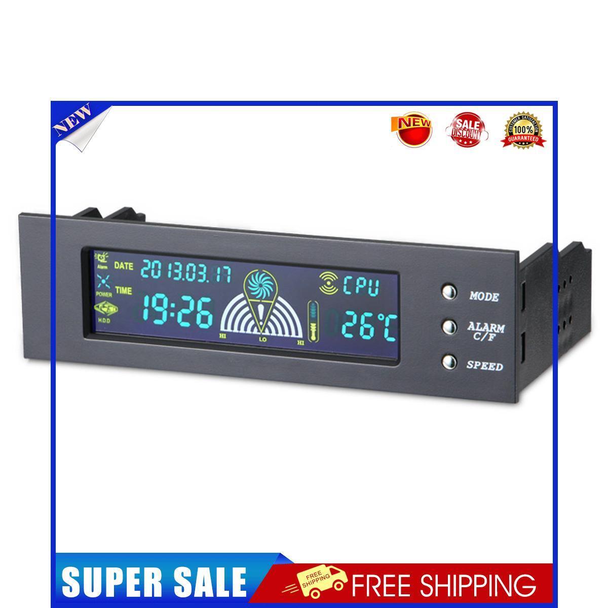 5.25in Bay Front LCD Panel 3 Fan Speed Controller CPU Temperature Sensor