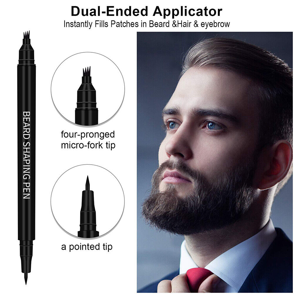 Tip Filler Pen 2 in 1Barber Pencil Fix Patchy Beard Beard Pencil Filler for Men