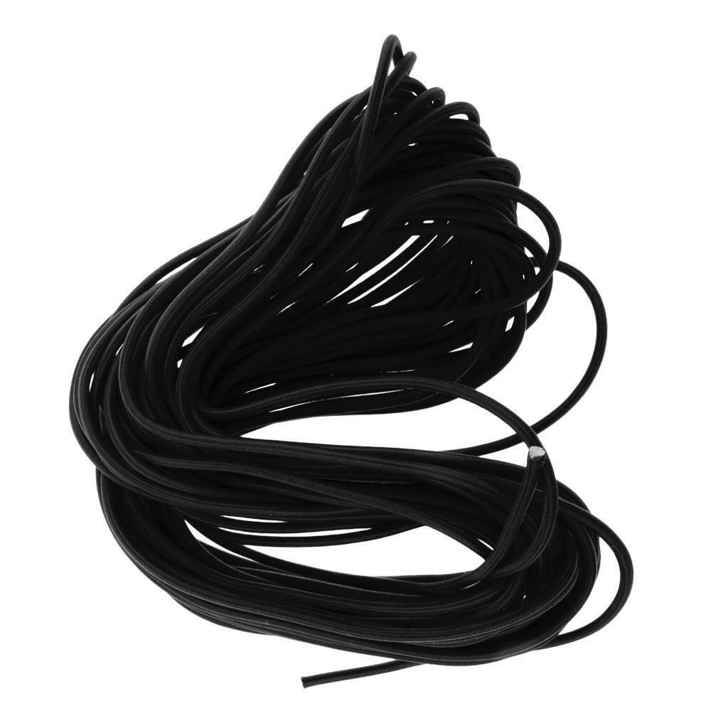 4mm Elastic  Rope Marine Shock Cord -  Roof Racks 20m Black