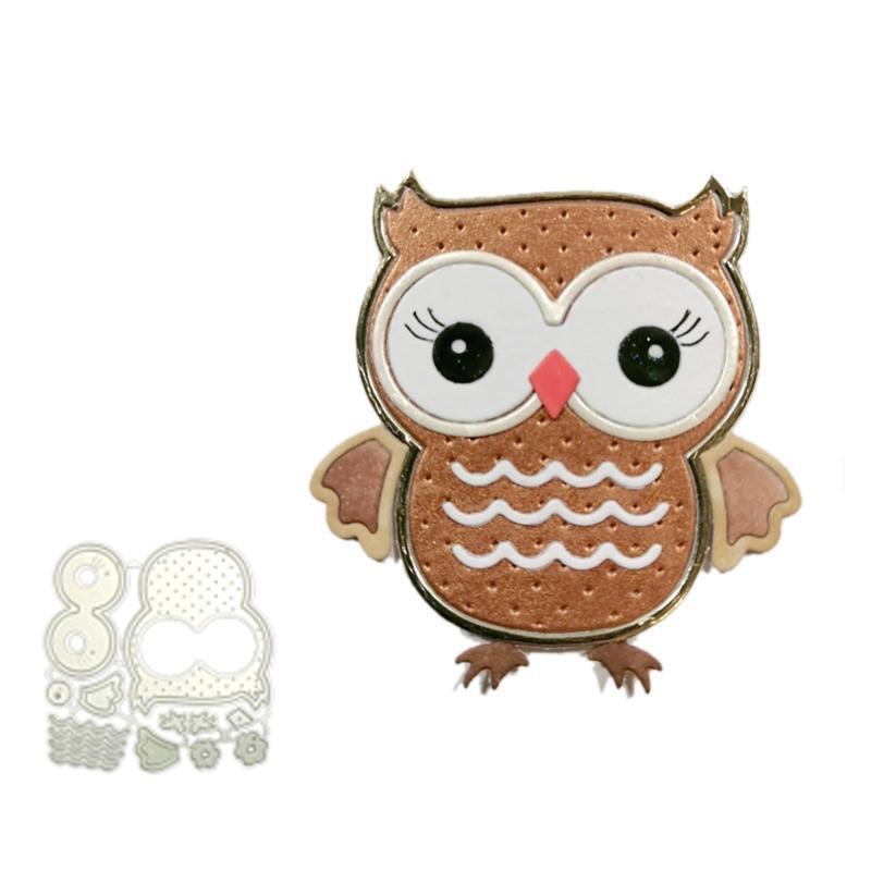 Cute Owl Pendant Metal Die Cut Embossing Stencil Cutting Die for DIY Album Photo