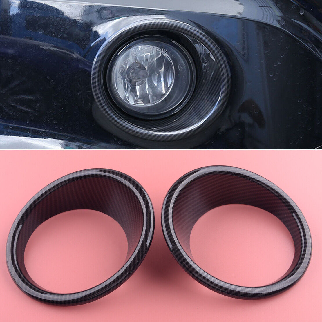 2pcs Front Fog Light Lamp Ring Trim Cover Fit For BMW X5 F15 14-2018