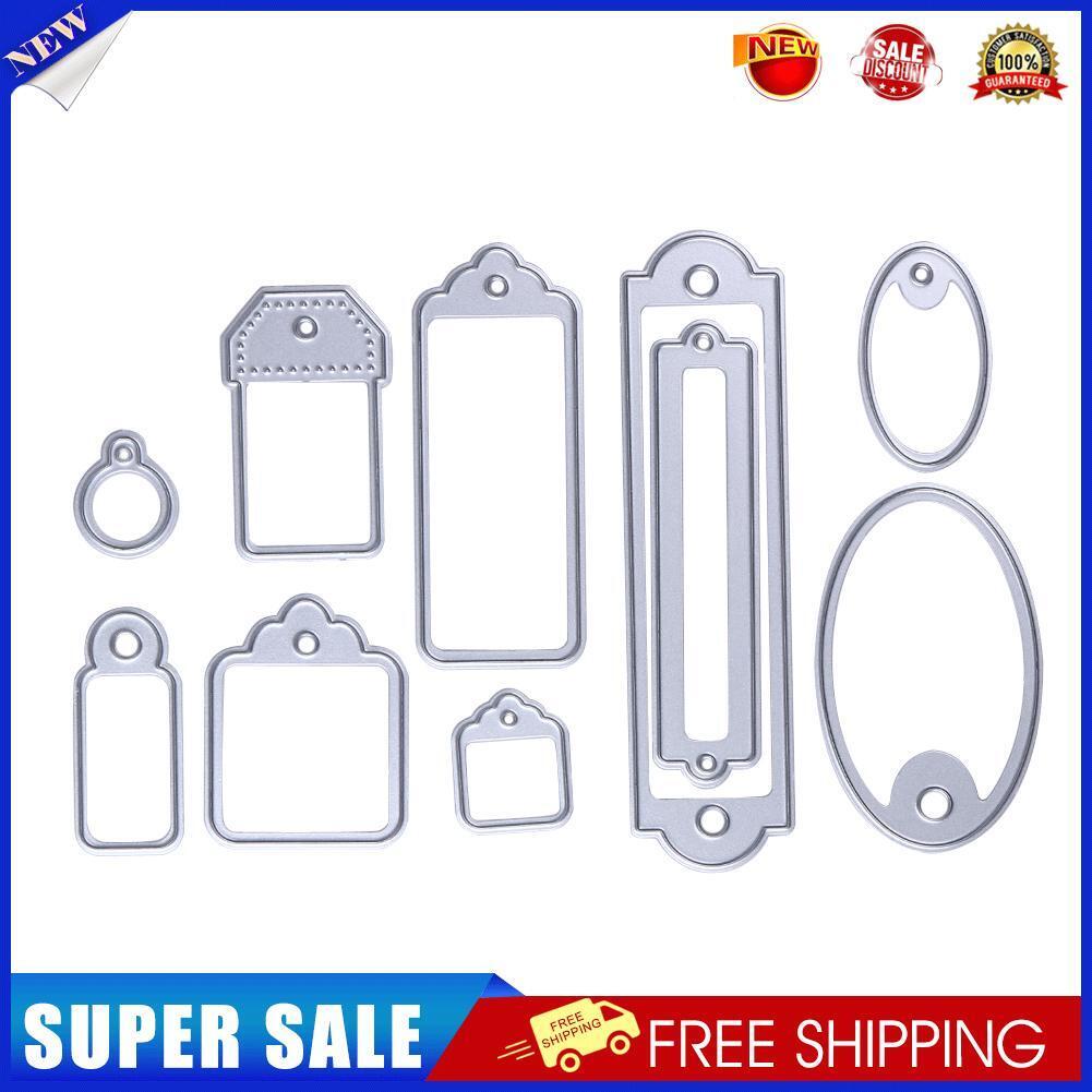 10 Pcs Labels Hollow Out Template DIY Cutting Dies Album Decor Paper