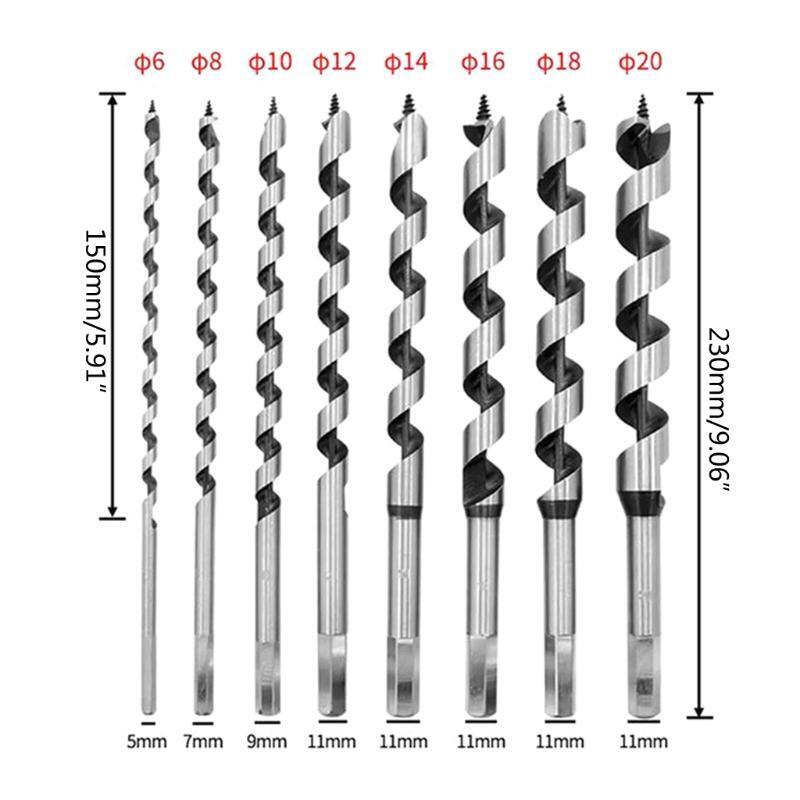 Multifunctional Easy to Store High Carbon Steel Woodworking Support Drill 8Pcs