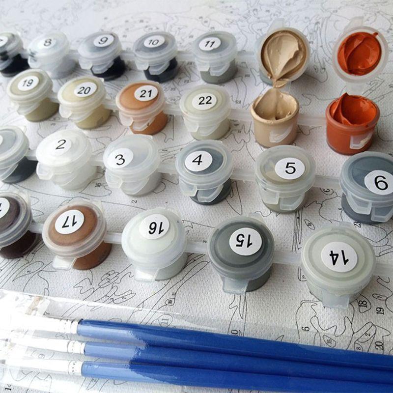 Flowers Paint By Numbers for Kids & Beginner , DIY Oil Painting Gift Kits