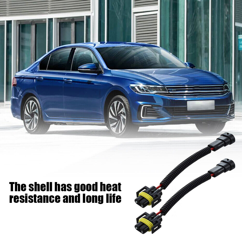 2pcs H11 H9 H8 Extension Cable Wiring Harness for Car Headlights Fog Lights