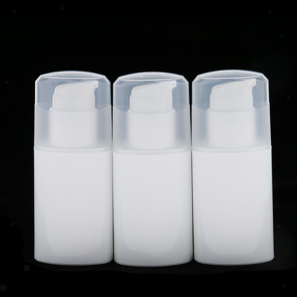 3 Pieces Empty Reusable Airless Lotion Pump Lotion Bottle