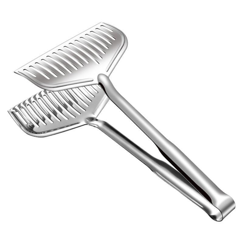 Fried Fish Tongs Multi-Function Food Flipping Tongs for Bread Eggs Hamburgers