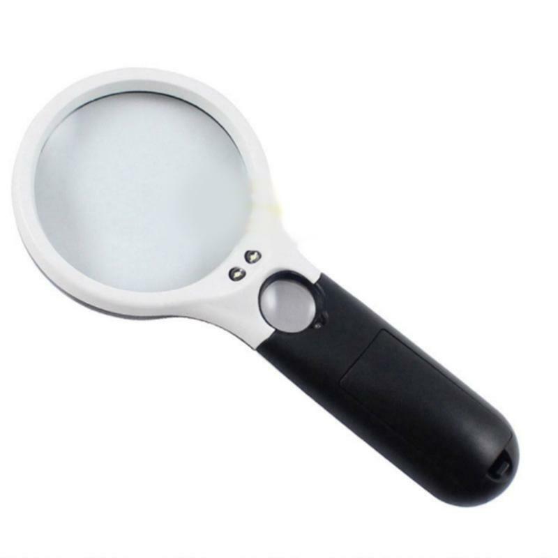 Handheld Lighted Magnifying Glasses 3x 45x Illuminated LED Magnifier Jewelry
