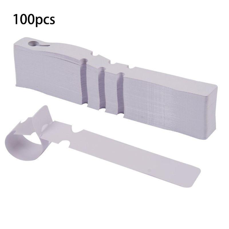 100 Pcs White Plastic Plant Tree Tags Nursery Garden Lables 2x20cm Wrap Around