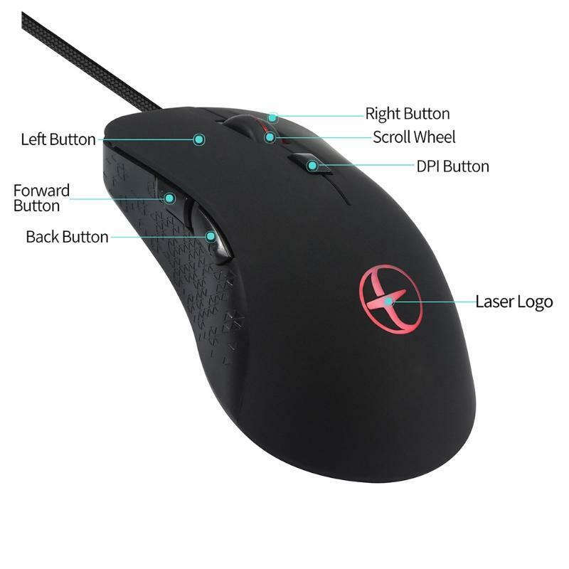2400 DPI Heating Warmer Hands USB Wired Gaming Mouse for Notebook Computer PC