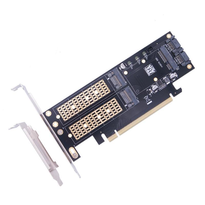 3 in 1 M.2 and mSATA SSD Adapter Card for M.2 NVME SSD to PCIE Adapter