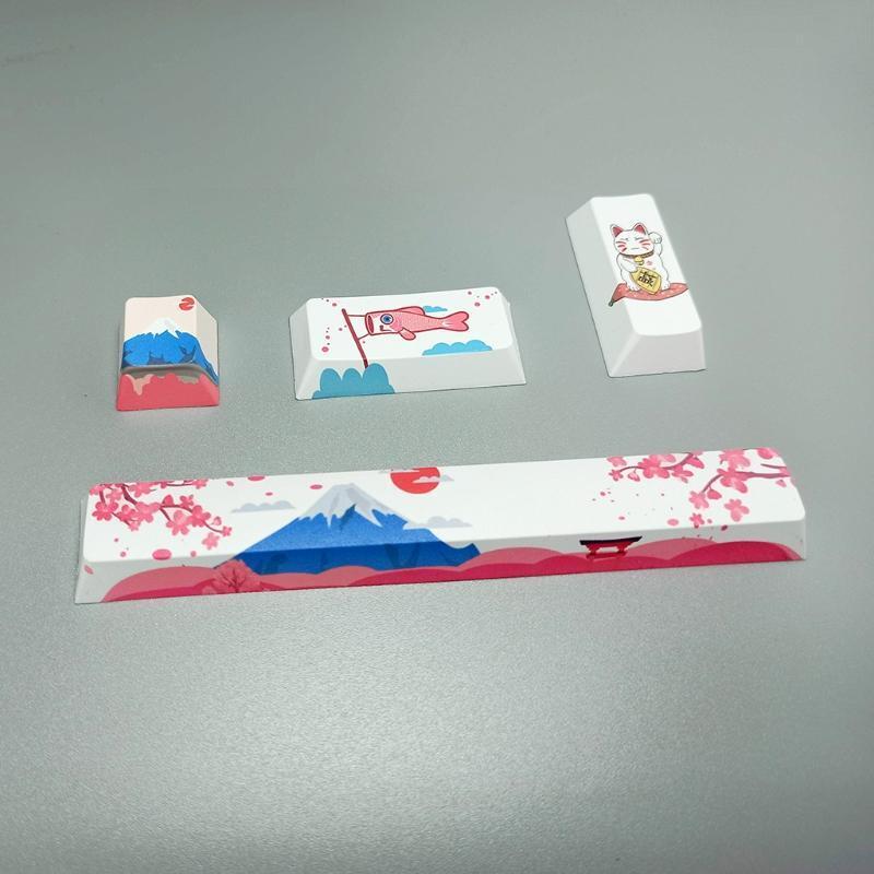 4PCS PBT OEM Profile Keycap Dye-Sub 6.25U Spacebar Enter Keycap for MX Switch